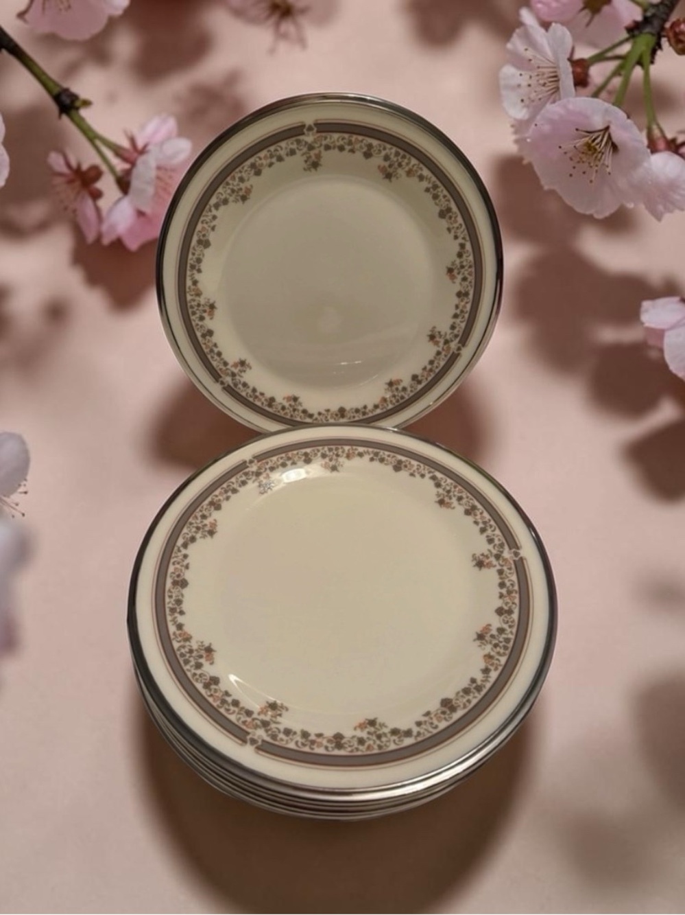 Vintage Lenox Discontinued China LACE POINT Salad Plate Set of 6
